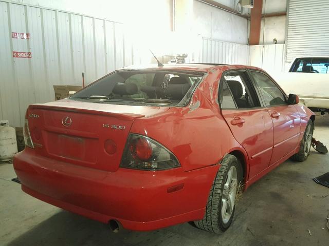 JTHBD192230066317 - 2003 LEXUS IS 300 RED photo 4