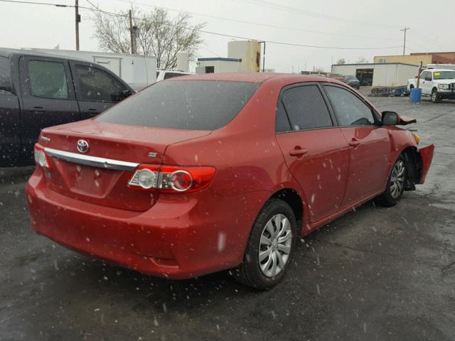 5YFBU4EE4CP054842 - 2012 TOYOTA COROLLA BA RED photo 4