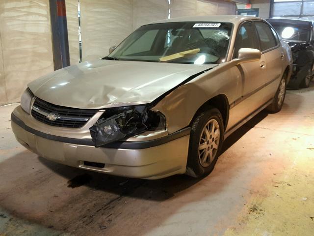 2G1WF52E359256427 - 2005 CHEVROLET IMPALA GOLD photo 2