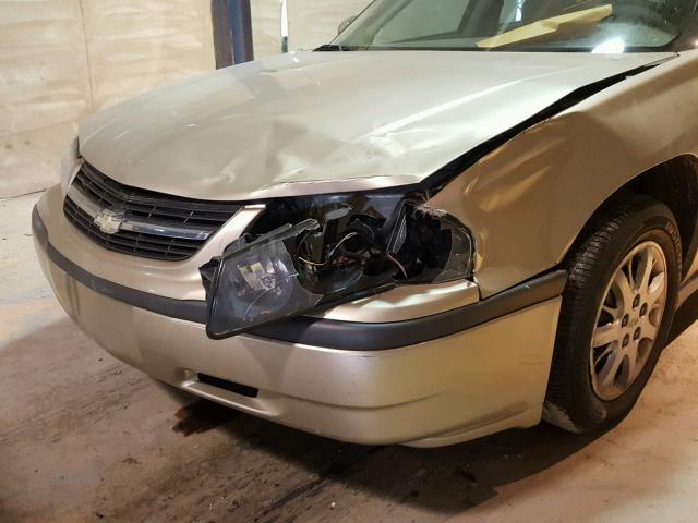 2G1WF52E359256427 - 2005 CHEVROLET IMPALA GOLD photo 9