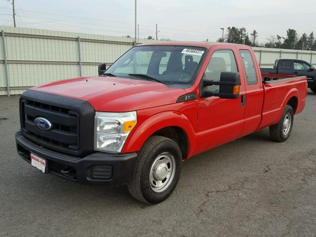 1FT7X2A64BEC75790 - 2011 FORD F250 SUPER RED photo 2