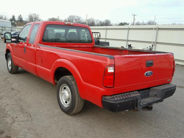 1FT7X2A64BEC75790 - 2011 FORD F250 SUPER RED photo 3