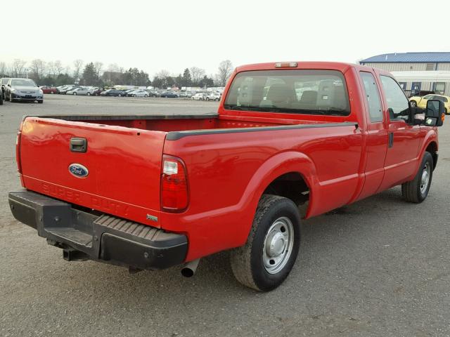 1FT7X2A64BEC75790 - 2011 FORD F250 SUPER RED photo 4