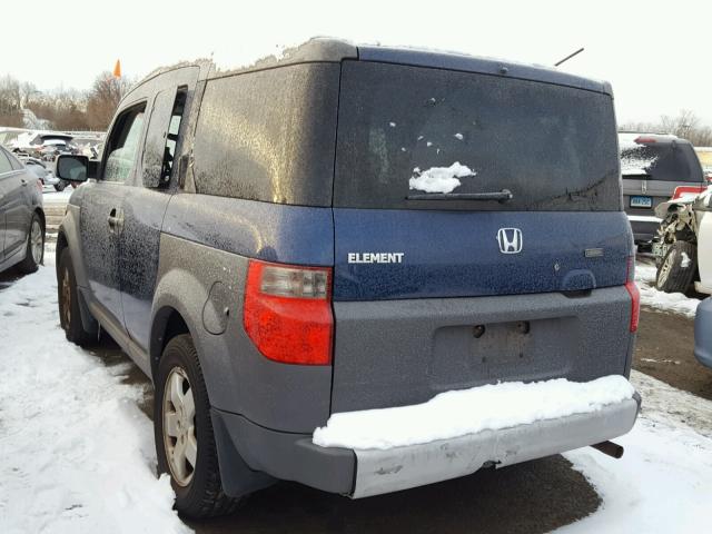 5J6YH28553L003903 - 2003 HONDA ELEMENT EX BLUE photo 3