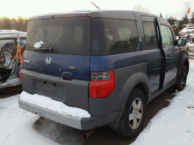 5J6YH28553L003903 - 2003 HONDA ELEMENT EX BLUE photo 4