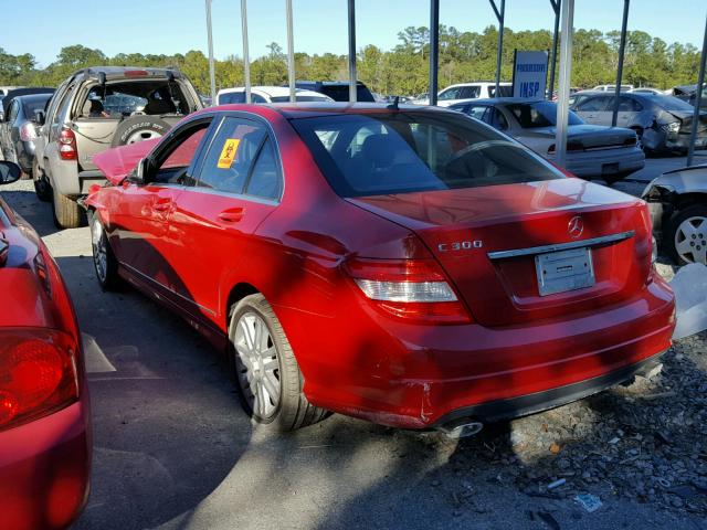 WDDGF54X29R051936 - 2009 MERCEDES-BENZ C 300 RED photo 3