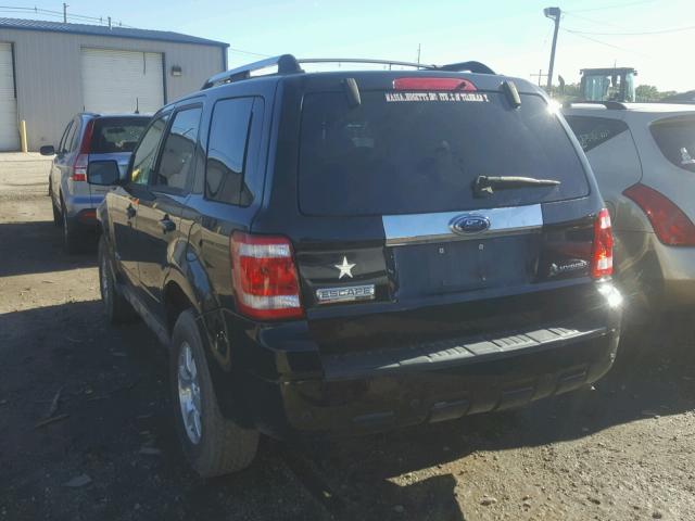 1FMCU49339KA85449 - 2009 FORD ESCAPE HYB BLACK photo 3