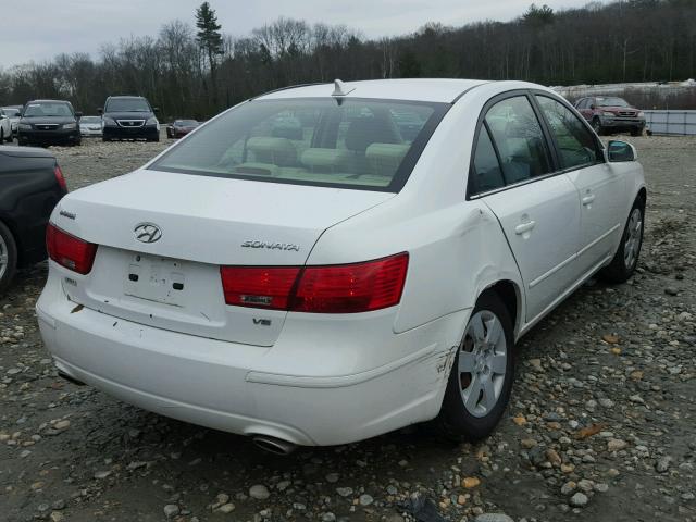 5NPET46F99H414734 - 2009 HYUNDAI SONATA GLS WHITE photo 4