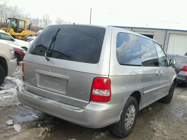 KNDUP131536443477 - 2003 KIA SEDONA EX SILVER photo 4