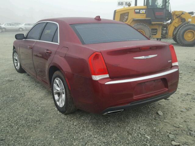 2C3CCAAG8FH868021 - 2015 CHRYSLER 300 LIMITE MAROON photo 3