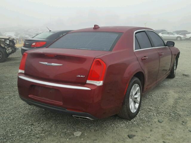 2C3CCAAG8FH868021 - 2015 CHRYSLER 300 LIMITE MAROON photo 4