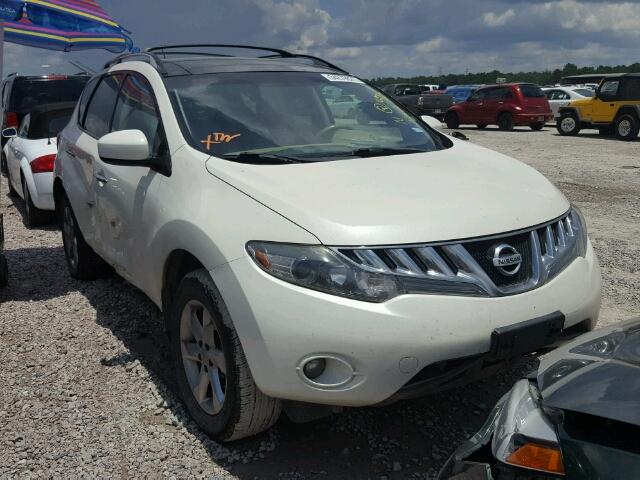 JN8AZ18U99W103178 - 2009 NISSAN MURANO S WHITE photo 1