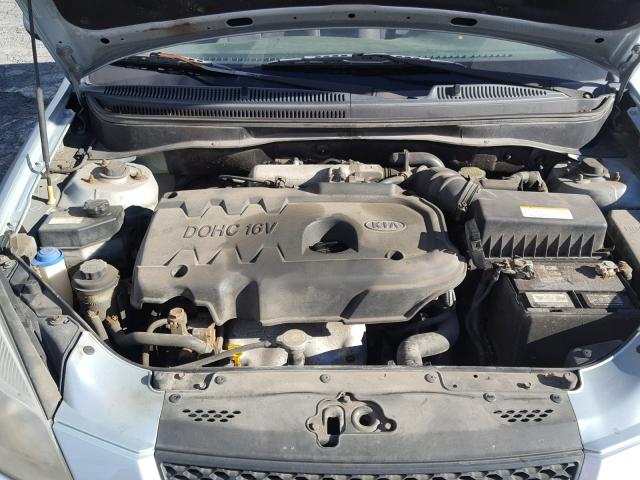 KNADE123476225025 - 2007 KIA RIO BASE SILVER photo 7