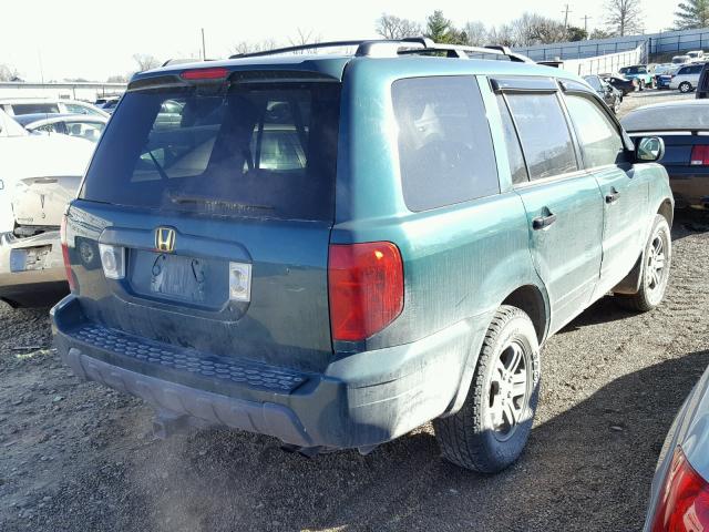 2HKYF18613H540805 - 2003 HONDA PILOT EXL TEAL photo 4