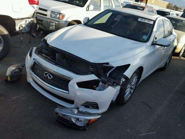 JN1BV7AP1FM356637 - 2015 INFINITI Q50 BASE WHITE photo 2