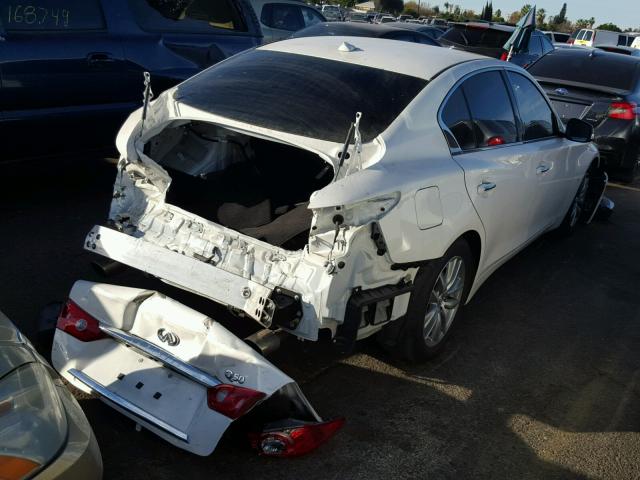 JN1BV7AP1FM356637 - 2015 INFINITI Q50 BASE WHITE photo 4