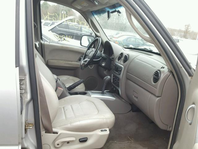 1J4GL58K02W199649 - 2002 JEEP LIBERTY LI SILVER photo 5