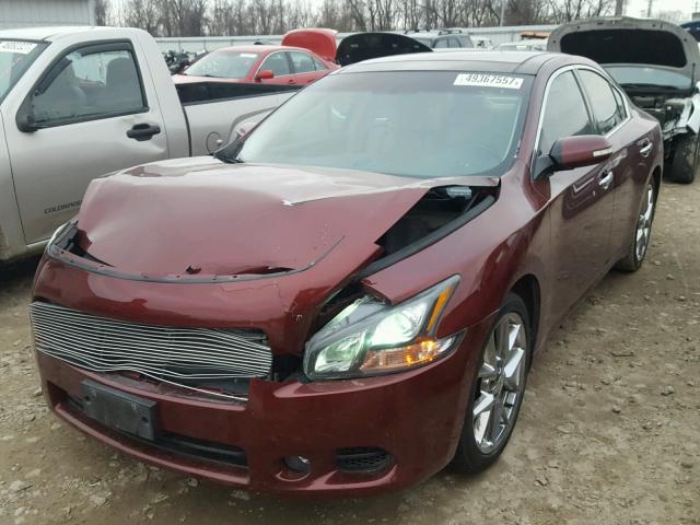 1N4AA51E49C813089 - 2009 NISSAN MAXIMA S BURGUNDY photo 2