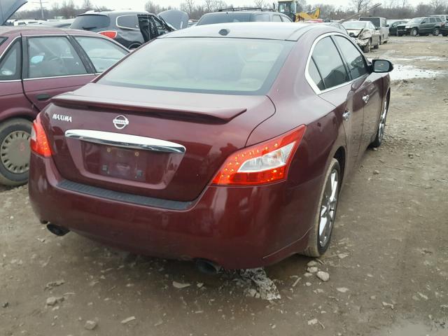 1N4AA51E49C813089 - 2009 NISSAN MAXIMA S BURGUNDY photo 4