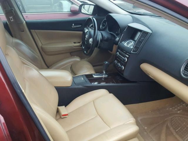 1N4AA51E49C813089 - 2009 NISSAN MAXIMA S BURGUNDY photo 5