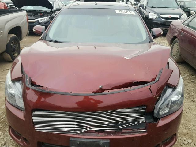 1N4AA51E49C813089 - 2009 NISSAN MAXIMA S BURGUNDY photo 7