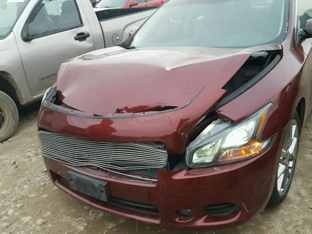 1N4AA51E49C813089 - 2009 NISSAN MAXIMA S BURGUNDY photo 9