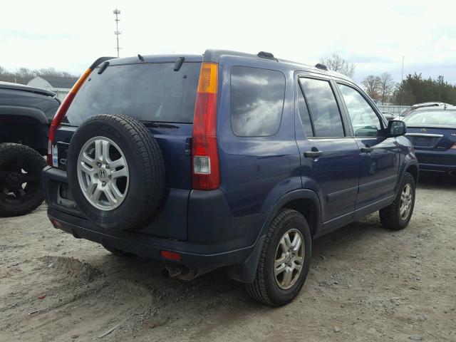 JHLRD788X2C079437 - 2002 HONDA CR-V EX BLUE photo 4