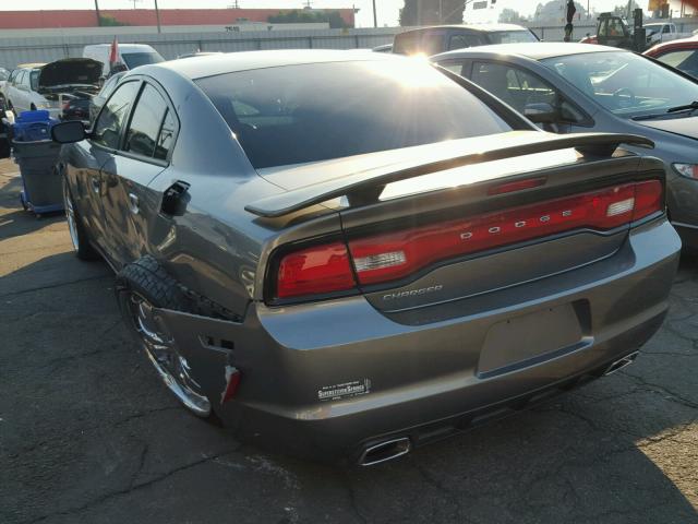 2C3CDXBG2CH201567 - 2012 DODGE CHARGER SE GRAY photo 3