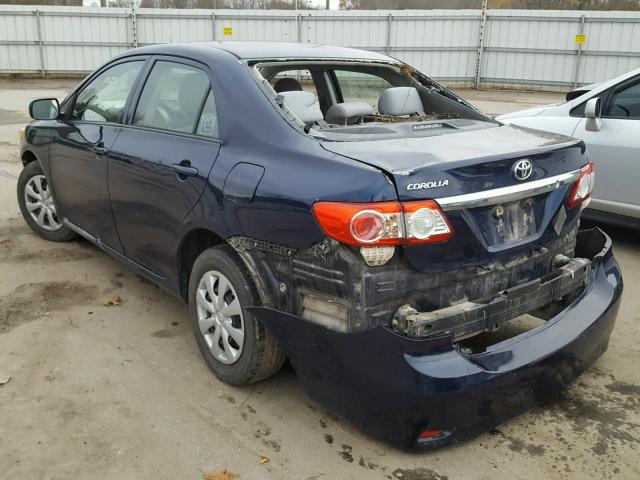 JTDBU4EE6B9168345 - 2011 TOYOTA COROLLA BA BLUE photo 3