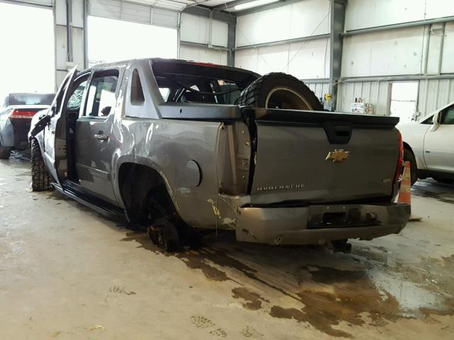 3GNEC12007G192971 - 2007 CHEVROLET AVALANCHE GRAY photo 3