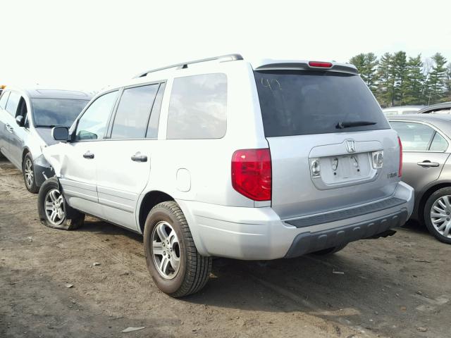 5FNYF18535B054523 - 2005 HONDA PILOT EXL SILVER photo 3