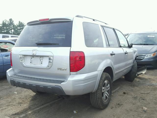 5FNYF18535B054523 - 2005 HONDA PILOT EXL SILVER photo 4