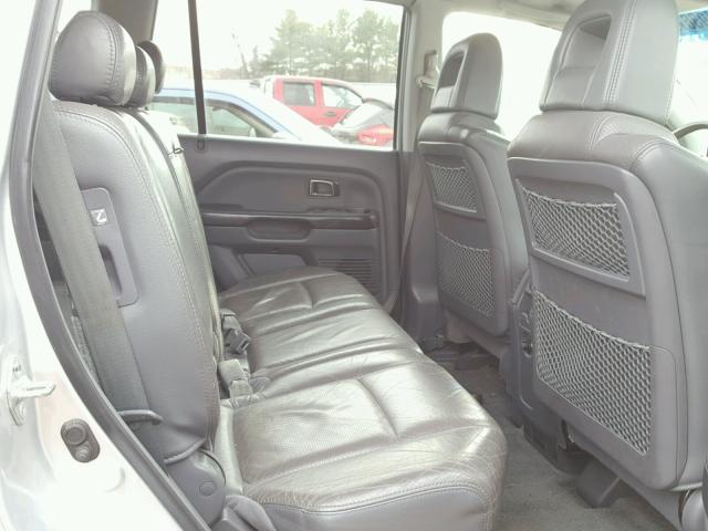 5FNYF18535B054523 - 2005 HONDA PILOT EXL SILVER photo 6