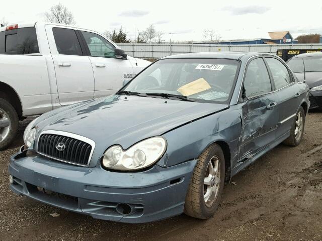 KMHWF35H45A170092 - 2005 HYUNDAI SONATA GLS BLUE photo 2