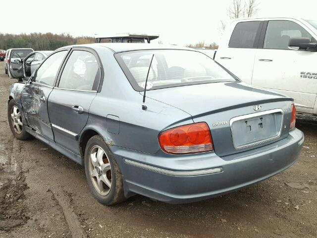 KMHWF35H45A170092 - 2005 HYUNDAI SONATA GLS BLUE photo 3