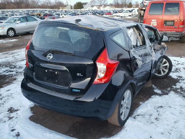 3N1CE2CP5EL428341 - 2014 NISSAN VERSA NOTE BLACK photo 4