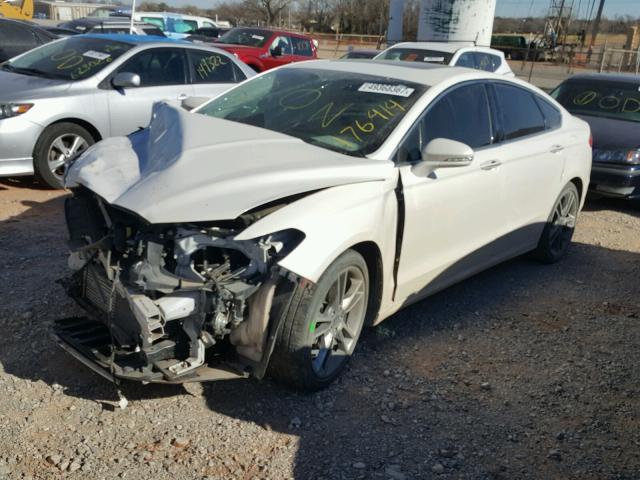 3FA6P0K97ER176414 - 2014 FORD FUSION TIT WHITE photo 2