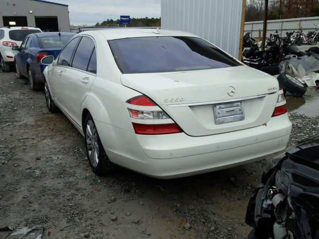 WDDNG86X89A263127 - 2009 MERCEDES-BENZ S 550 4MAT WHITE photo 3