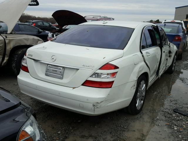 WDDNG86X89A263127 - 2009 MERCEDES-BENZ S 550 4MAT WHITE photo 4