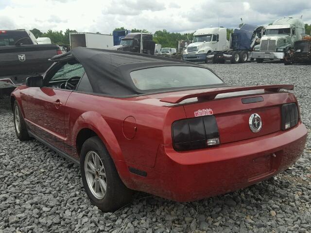 1ZVHT84N555213239 - 2005 FORD MUSTANG RED photo 3