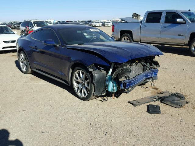 1FA6P8TH3F5318024 - 2015 FORD MUSTANG BLUE photo 1