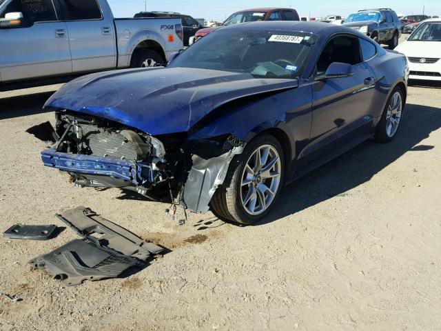 1FA6P8TH3F5318024 - 2015 FORD MUSTANG BLUE photo 2