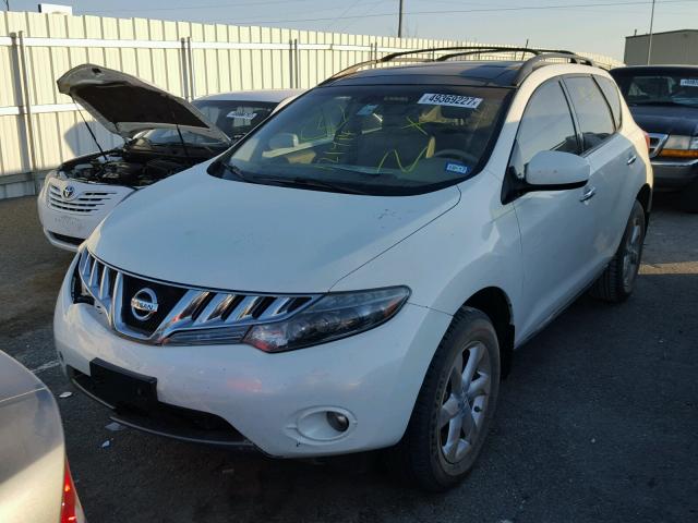 JN8AZ18W49W121914 - 2009 NISSAN MURANO S WHITE photo 2