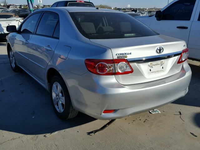 JTDBU4EE1B9155194 - 2011 TOYOTA COROLLA BA SILVER photo 3