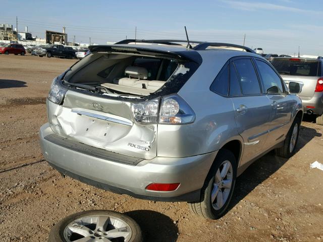 2T2GK31U17C009930 - 2007 LEXUS RX 350 SILVER photo 4