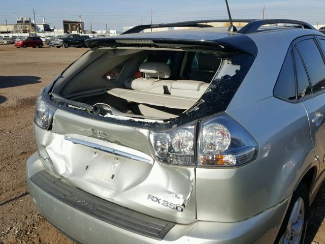 2T2GK31U17C009930 - 2007 LEXUS RX 350 SILVER photo 9