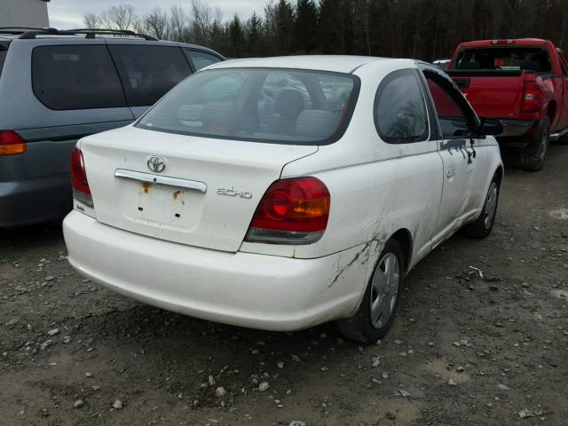 JTDAT123030260752 - 2003 TOYOTA ECHO WHITE photo 4