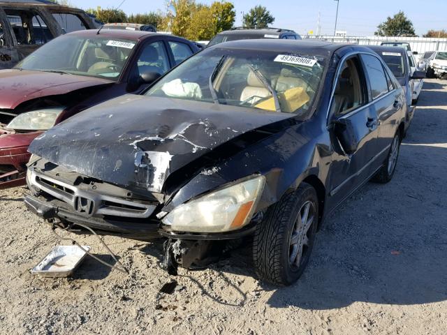 1HGCM66583A013344 - 2003 HONDA ACCORD BLACK photo 2