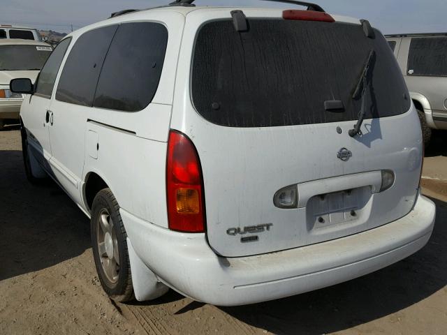 4N2XN11T5YD820574 - 2000 NISSAN QUEST SE WHITE photo 3