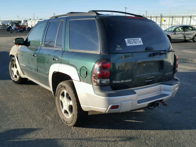 1GNDT13S942270339 - 2004 CHEVROLET TRAILBLAZE GREEN photo 3